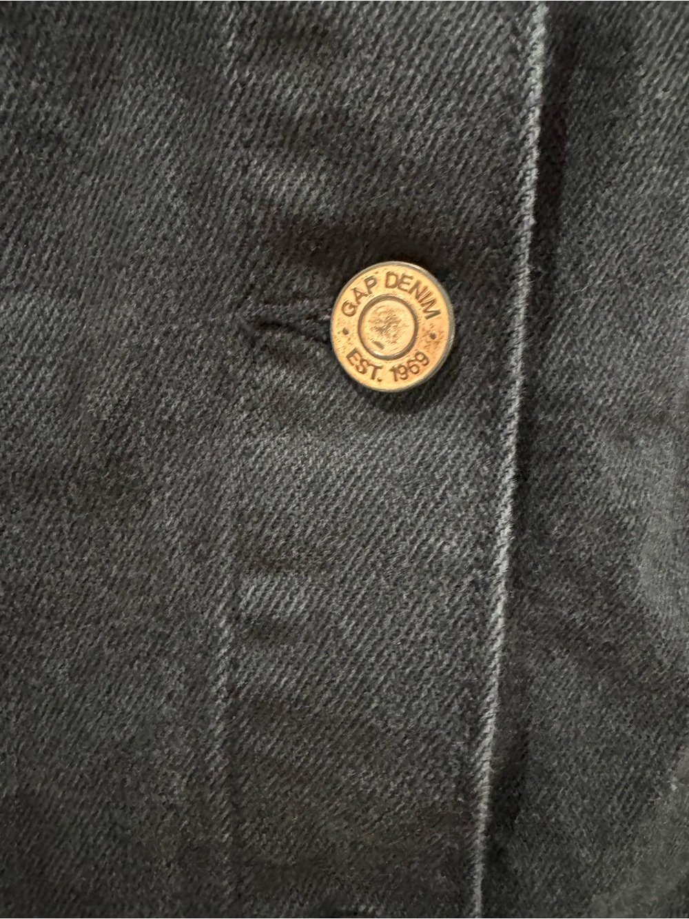 GAP Black 100% Cotton Denim Dress 8P - Picture 4 of 7